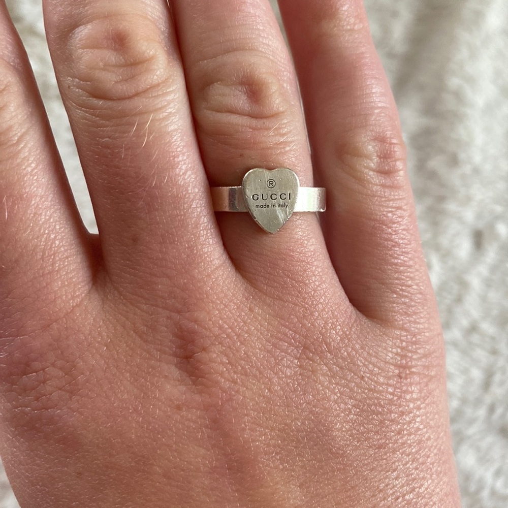 Gucci Trademark Ring with Heart Pendant